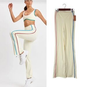 NWT New AYDA Zoe Flare Legging‎ Ivory Sporty Athleisure Style Size M